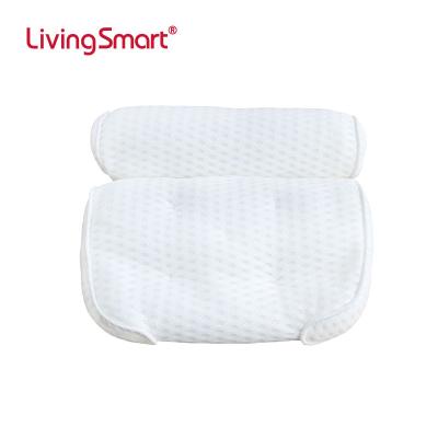 China Factory Price 4D Sustainable Living Smart Neck Shoulder Head Air Mesh Bath Pillow for sale