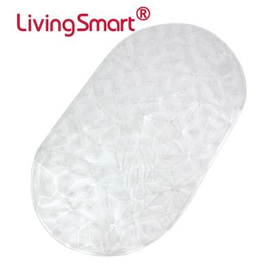 China Viable Diamond Flower 3D PVC Non-Slip Bath Mat With Suction Cups for sale