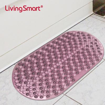 China Viable Bath Covers PVC Bath Mat Suction Massage Floor Non-Slip Door Mat For Shower Room for sale