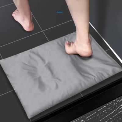 China Viable Living Smart Quick Dry Diatomite Powder Diatomite Bath Mat Soft Cloth Non Slip Mat for sale