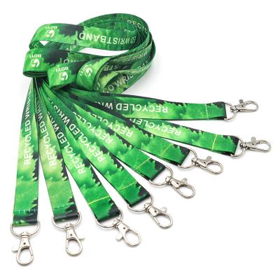 China Factory Direct Sale Customized Logo Durable RPET Recycled Polyester Lanyard For ID CARD HOLDER for sale