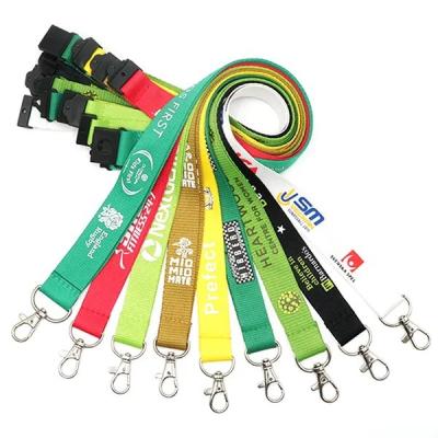 China Custom Logo Design Polyester Key Chain Neck Strap Lanyard Gift Polyester Promotional Custom Lanyards for sale