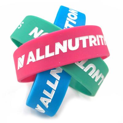 China Cheap Advertising Custom Made Wrist Band Eco-friendly Durable Logo Silicone Wristband Gifts for sale