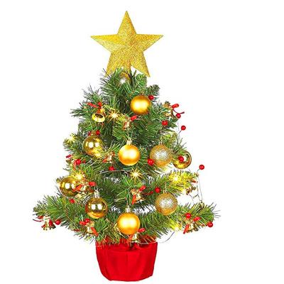 China Fireproof Family Gifts Decoration PVC 50CM Christmas Tree Artificial Christmas Tree Decorations for sale