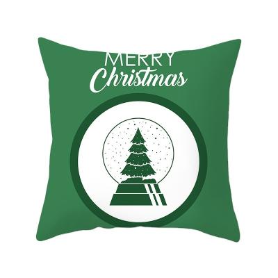 China Anti-Pull Series New Green Christmas Popular Printed Household Goods Car Pillow Case for sale