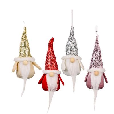 China New Christmas decoration Rudolph Doll Pendant cotton non-woven sand plush pendant for sale