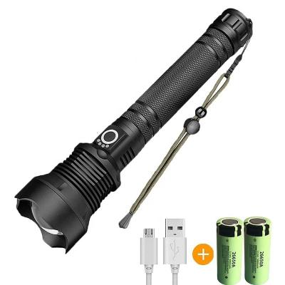 China Outdoor Defense Camping Emergency Increasing Amazon 2021 Walking XHP70 2000 Lumen Powerful Outdoor Portable Rechargeable Police Buzz Self Defense LED Tactical Flashlights for sale