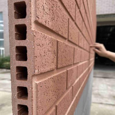 China Color And Type Can Be Customized High Quality Brushed Fireproof Canopy Exterior Pottery Plate Decoration Externa Special-Shape Baguette Building Terracotta for sale