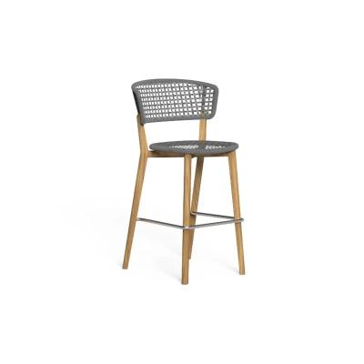 China Durable Stable Modern Restaurant Hotel Bar Furniture Sets Bar Simple Design Outdoor Beach Aluminum frame High Chairs For Bar Stool for sale