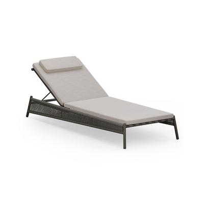 China Durable Outdoor Furniture Aluminum Frame Leisure Lounge Sofa Pool Sun Lounger Beach Sling Chair Garden Sunbed For Hotel for sale