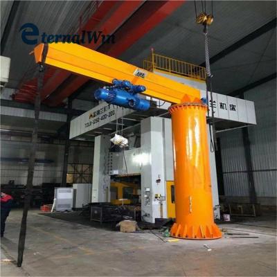 China Customized Electric Pillar Mounted Jib Crane 360 Degrees Rotation With Electric Chain Hoist for sale