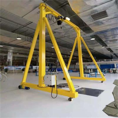 China 1t 2t 3t 5t 10 Ton Small Mini Mobile Portable Gantry Crane With 4 Wheels for sale