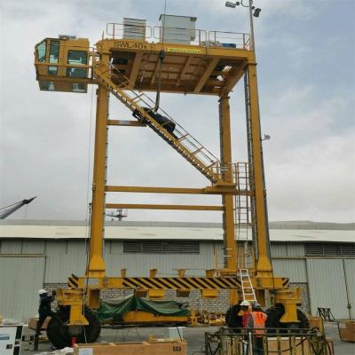 Cina Cavalletto Crane Support Customization 40 Ton Gantry Crane di Rubber Tired del modello di RTG in vendita