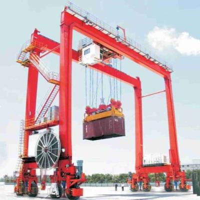 China 20ft/40ft Container die RTG-Brugkraan 40t 50t met Telescopische Verspreider opheffen Te koop