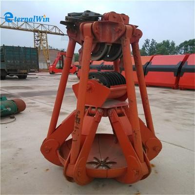 China Electric Hydraulic Crane Grab Ports Handle Heavy Cargo Clamshell Grabber zu verkaufen