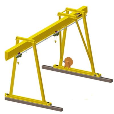 China Electric Travelling Single Girder Gantry Crane Rubber Tyred Mobile Gantry 5T 10T en venta