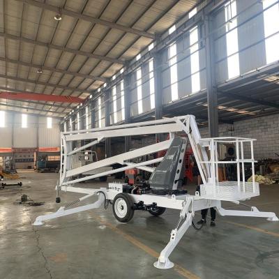 China Folding Arm Self Propelled Lifting Platform Electric Towable Boom Lift Te koop