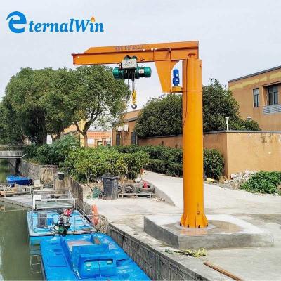 China Workshop platform cantilever ground wall mounted columned yellow red industrial jib crane for sale