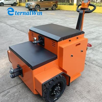 China 20 Ton Hand-pull Electric Tractor Electric Battery Hand Truck Mini Tow Electric Walkie Tractor for sale