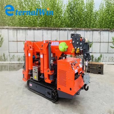 China Electric And Diesel Spider Crawler Mini Crane With Yellow / Red / Blue / Black Or Green Color for sale