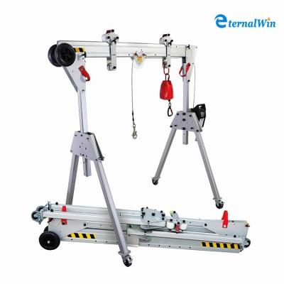 China Foldable Aluminum Mobile Gantry Crane 500kg Portable Gantry Crane for sale