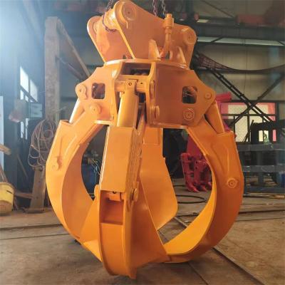 China High Quality Hydraulic Orange Peel Excavator Grab for Steel Scrap for sale