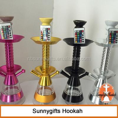 China 2015 durable newest morden with LED remote control glass hookah with led lights for hookah for sale