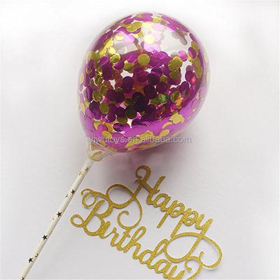 China Toy New Design Birthday Party Promotional Confetti Balloon For Cake Decoration for sale