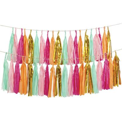 China Tassel Garland For Wedding Paper Tissue Paper Tissue Paper Tissue Paper Wedding Decoration for sale