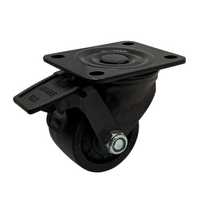 China swivel & Dlpo 75mm Low Profile 800kg Gravity Rigid Mechanical Caster Material Heavy Duty PA Caster Wheel With Metal Double Brake for sale