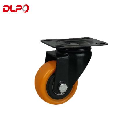 China swivel & Dlpo Rigid 1.5 2 3 4 5 6 8 Inch Fixed Caster PU Office Furniture Swivel Caster Chair Wheels With Brake for sale