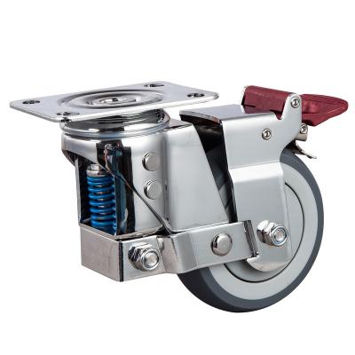 China PIVOT DLPO Spring Loaded Double Fender Swivel Wheels Medium Duty Industrial Caster for sale