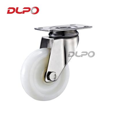 China swivel & Dlpo Rigid Stainless Steel Corrosion Resistant Nylon Caster Wheel For Cold Storage for sale