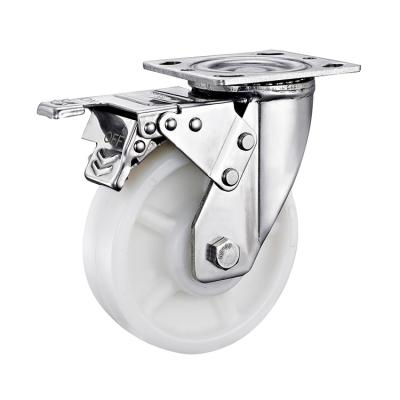 China swivel & DLPO Rigid Heavy Duty 4/5/6/8 Inch PP Swivel Wheels Caster For Hand Trolley Carts for sale