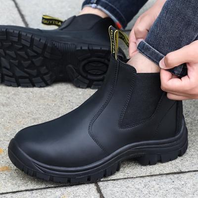 China GUYISA Factory Direct Sales Anti-Slip Safety Boots Professional Anti-static GUYISA Toe S1 Waterproof Balanced Leather Steel Boots for sale