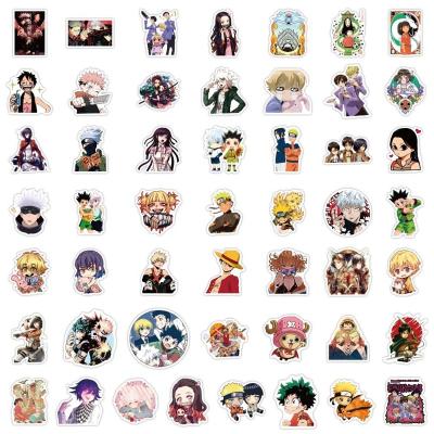 China Waterproof+Eco-friendly 50pcs Hot Anime Collection PVC Waterproof Decorative Sticker Packs For Kids Notebook Skateboard Luggage Laptop Water Bottle Cup for sale