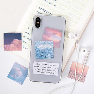 China Waterproof+Eco-friendly Per pack Pretty Clouds and Sea Mini Boxed Stickers Scrapbook Diary Sticker Notebook DIY Label Factory Directly for sale