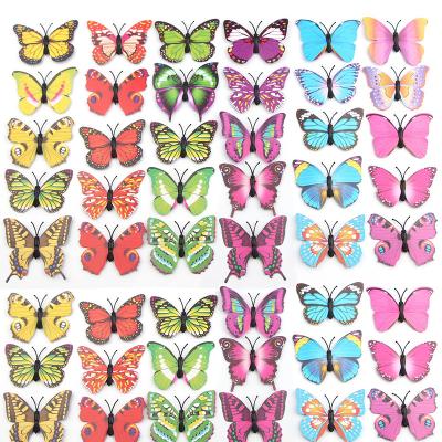 China Waterproof+Eco-friendly Kids Rooms Home Decorative Adhesive Led Glowing 3d Butterfly Wall Stickers for Party for sale