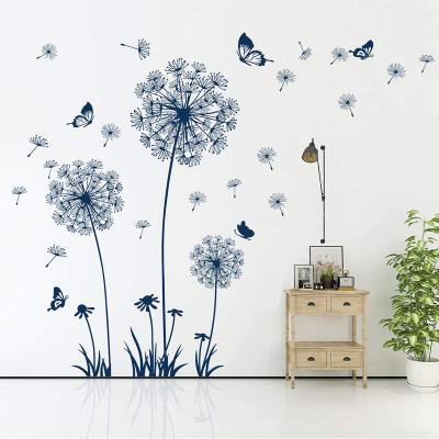 China Waterproof+Eco-friendly Wholesale Custom Colored Flowers Wall Stickers Romantic Flower Wallpaper 3d Background Large Size Wall Sticker for sale