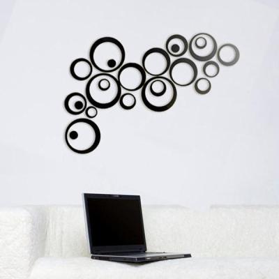 China Waterproof+Eco-friendly 3D Acrylic Home Decorative Art Mirror Wall Stickers for sale