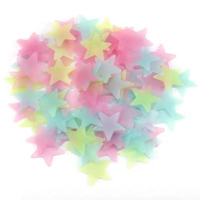 China Waterproof+Eco-friendly 100 pcs Stars Glow Wall Stickers Stars Luminous luminous glow sticker for sale