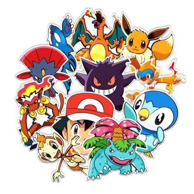 China Waterproof 50Pcs Anime Cartoon Pokemoned Graffiti Stickers suitcase laptop phone cup refrigerator skateboard waterproof stickers for sale