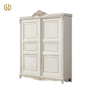 China Other Antique Solid Wood Sliding Door Bedroom Cabinet Wardrobe for sale