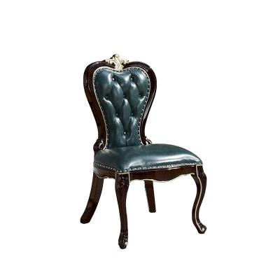 China Home Luxurious Genuine Leather Genuine Leather Dining Room Chairs for sale