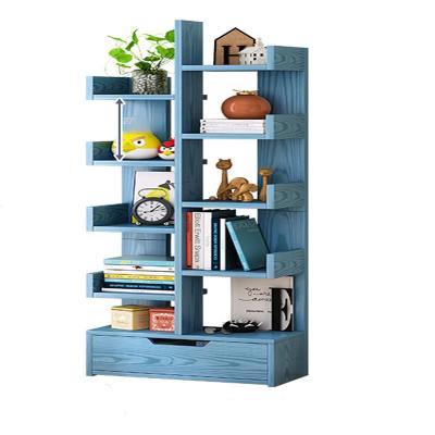 China Adjustable (other) Hot selling wooden simple living room bookcase multilayer tree shape shelf for sale