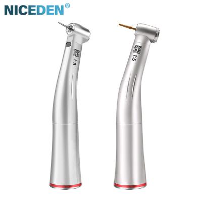 China Japan Dental Design Clinic 1:5 Dental Fiber Optic Increasing Speed ​​Contra Angle Handpiece with Internal Jet Push Button for sale