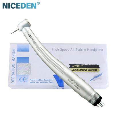 China LED Air Turbine Steel Handpiece 2/4Holes SU Cartridge High Speed ​​Self-powered Dental Standard Rotor for sale