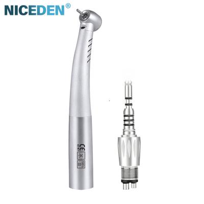 China LED Steel Dental Fiber Optic Turbine High Speed ​​Handpiece 4 Water Jet Compatible 2 4 6 Holes Quick Coupling for sale