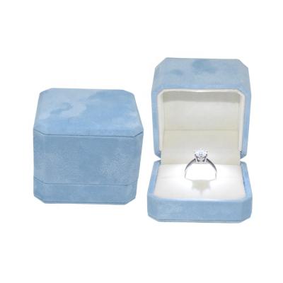 China Wholesale Custom Elegant Luxury Plastic Velvet Gift Packaging Jewelry Boxes With Ring Led Light Box for sale