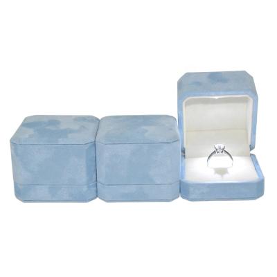 China Luxury Elegant Wholesale Velvet Gift Custom Made Jewelry Boxes With Ring Led Light Box for sale